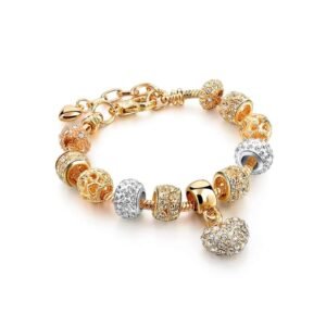 SHINING DIVA Crystal Charm Gift Bracelet