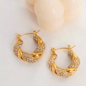 Perfectly Average 18k Gold Plated Triple Circle Hoops Earrings