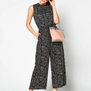 SQEW Floral Print Sleeveless Jumpsuit