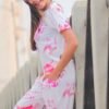 SAKARMAA Women Top & Pyjama Set Red, White Ombre/Dyed - Image 3
