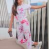 SAKARMAA Women Top & Pyjama Set Red, White Ombre/Dyed