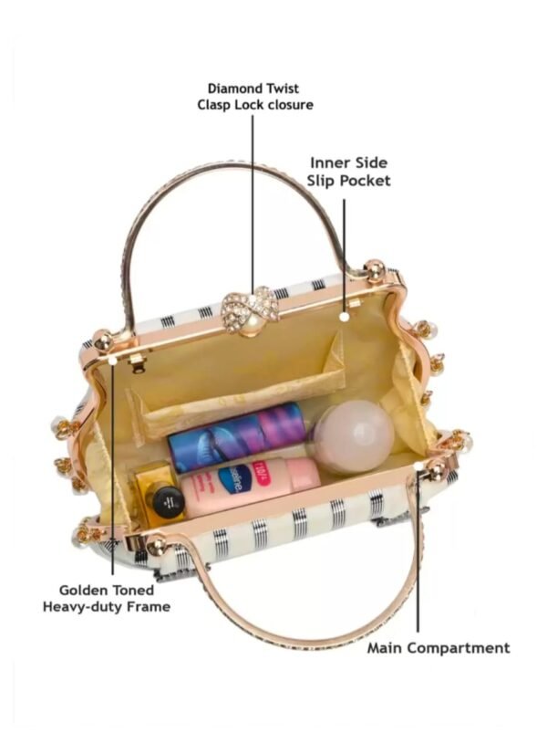 DressBerry Embellished Box Clutch - Image 5