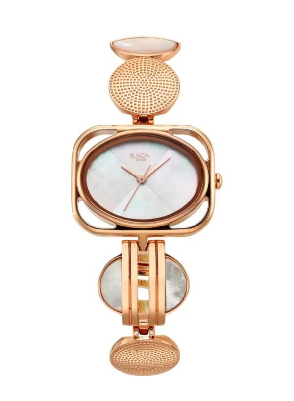 Titan Women Grey Raga Power Pearls Dial Analog Watch 95225WM01F
